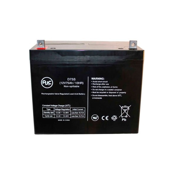 Battery Clerk AJC Merits Pioneer 10 S341/S347/S3471 12V 75Ah Wheelchair Battery MERITS-PIONEER 10 S341/S347/S3471 - main